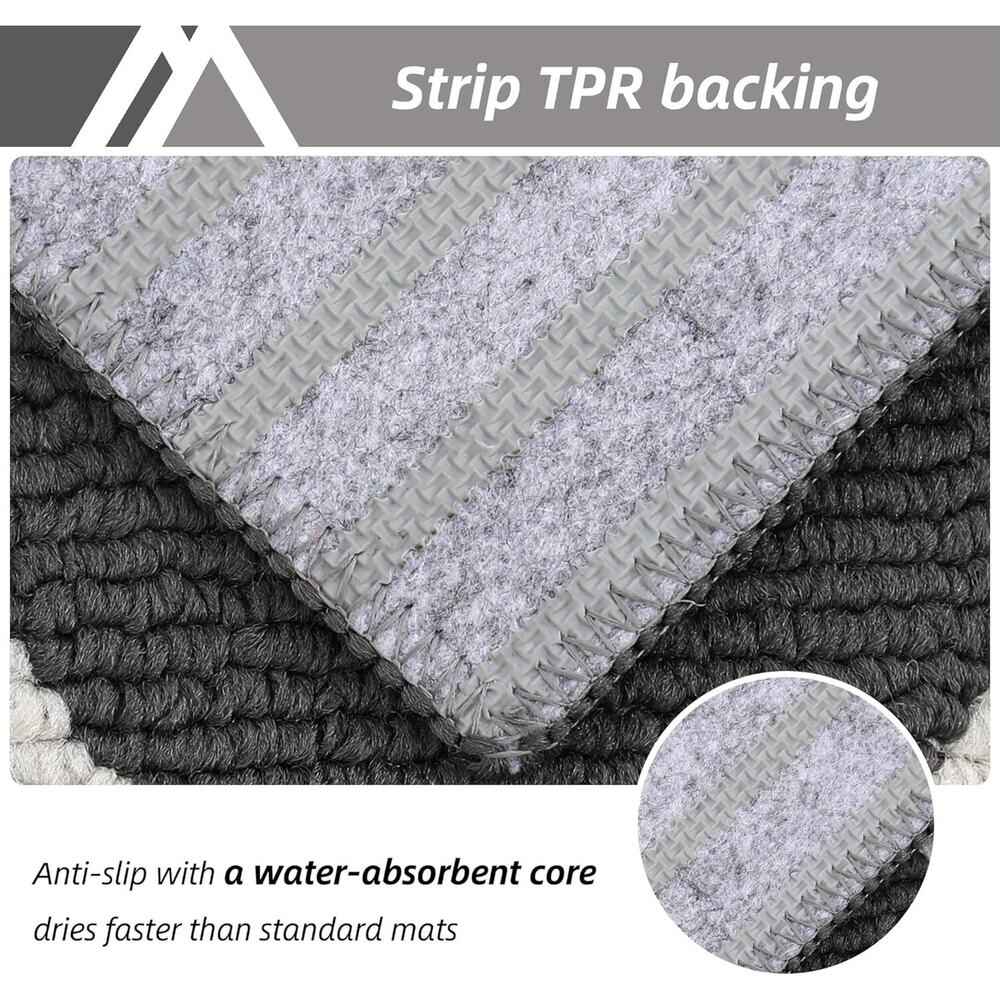COSY HOMEER 2PCS 23.6x47 Inch 23.6x71.2 Inch Kitchen Rug Mat Set, Soft Absorbent - Picture 3 of 6